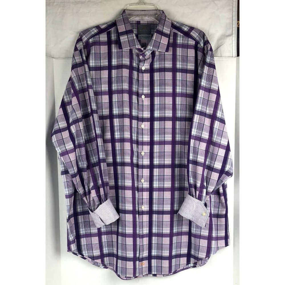 Thomas Dean purple Plaid Button-up 💜HP 5x !!!! 💜